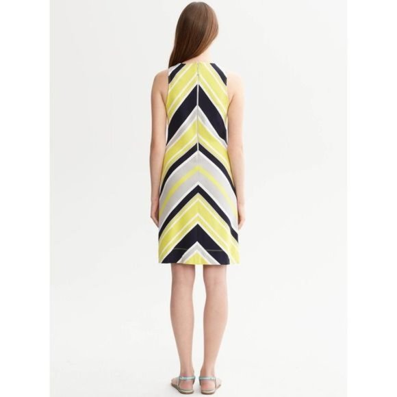 BANANA REPUBLIC Milly Collection Chevron Striped Sleeveless Dress Size 2 - Picture 3 of 12